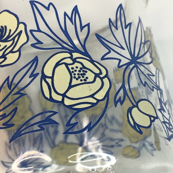 3 Oui Limited Edition 6 oz Floral Glass Yogurt Cups Jars Pink Yellow Flower - Picture 15 of 16